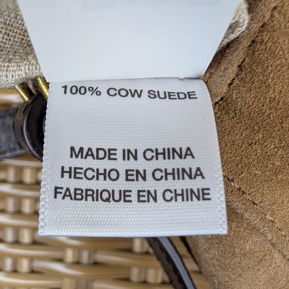 Ugg Heritage Brown Cream Leather Cow Suede Shearling Crossbody Bag - Picture 16 of 16